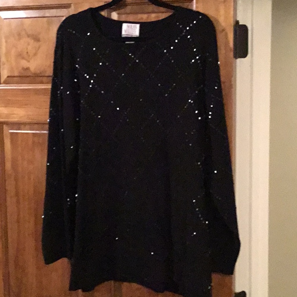 Black Decorated Sweater.